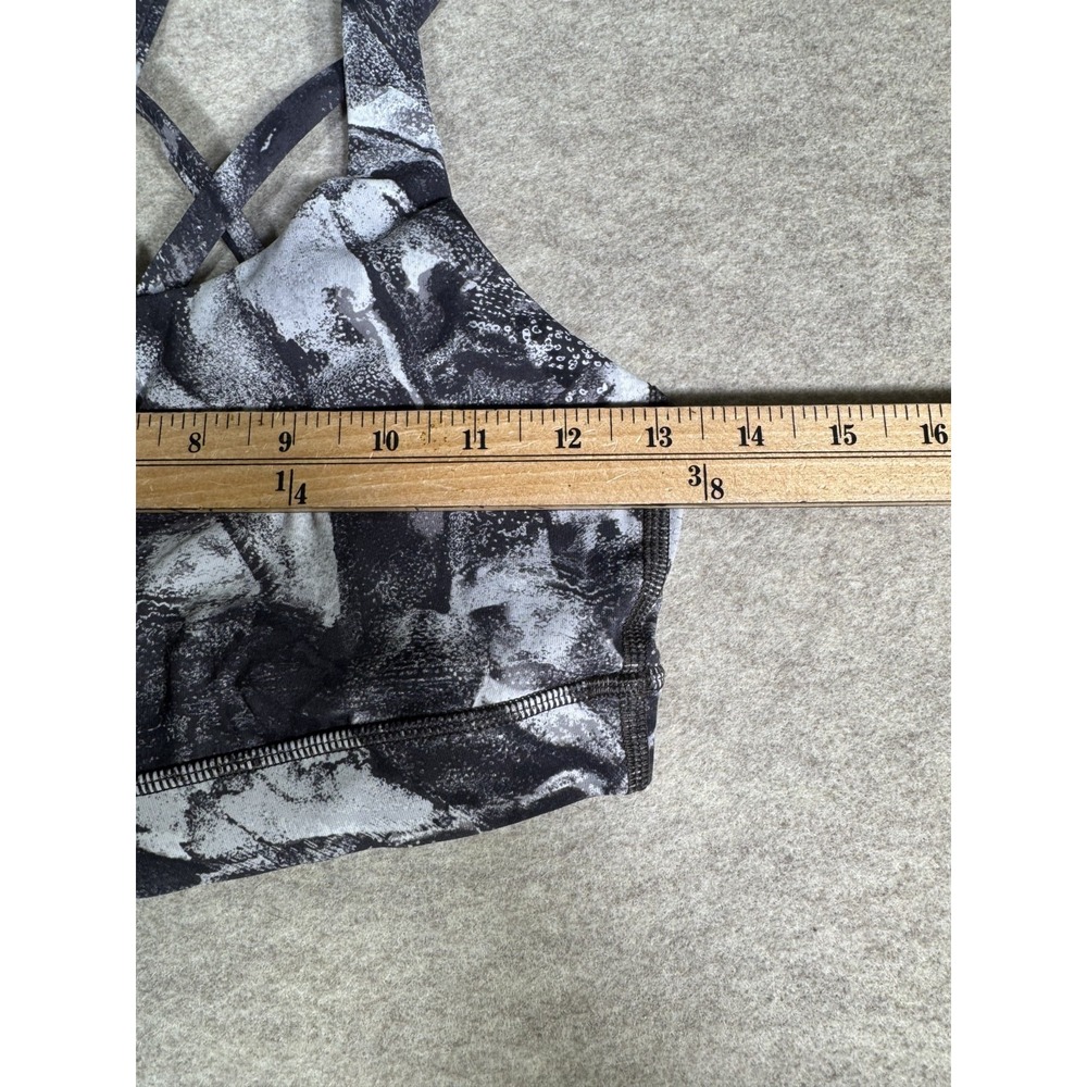 Lululemon Energy Sports Bra Womens 8 Take Flight Gray Multi Medium Support Yoga - Picture 8 of 9